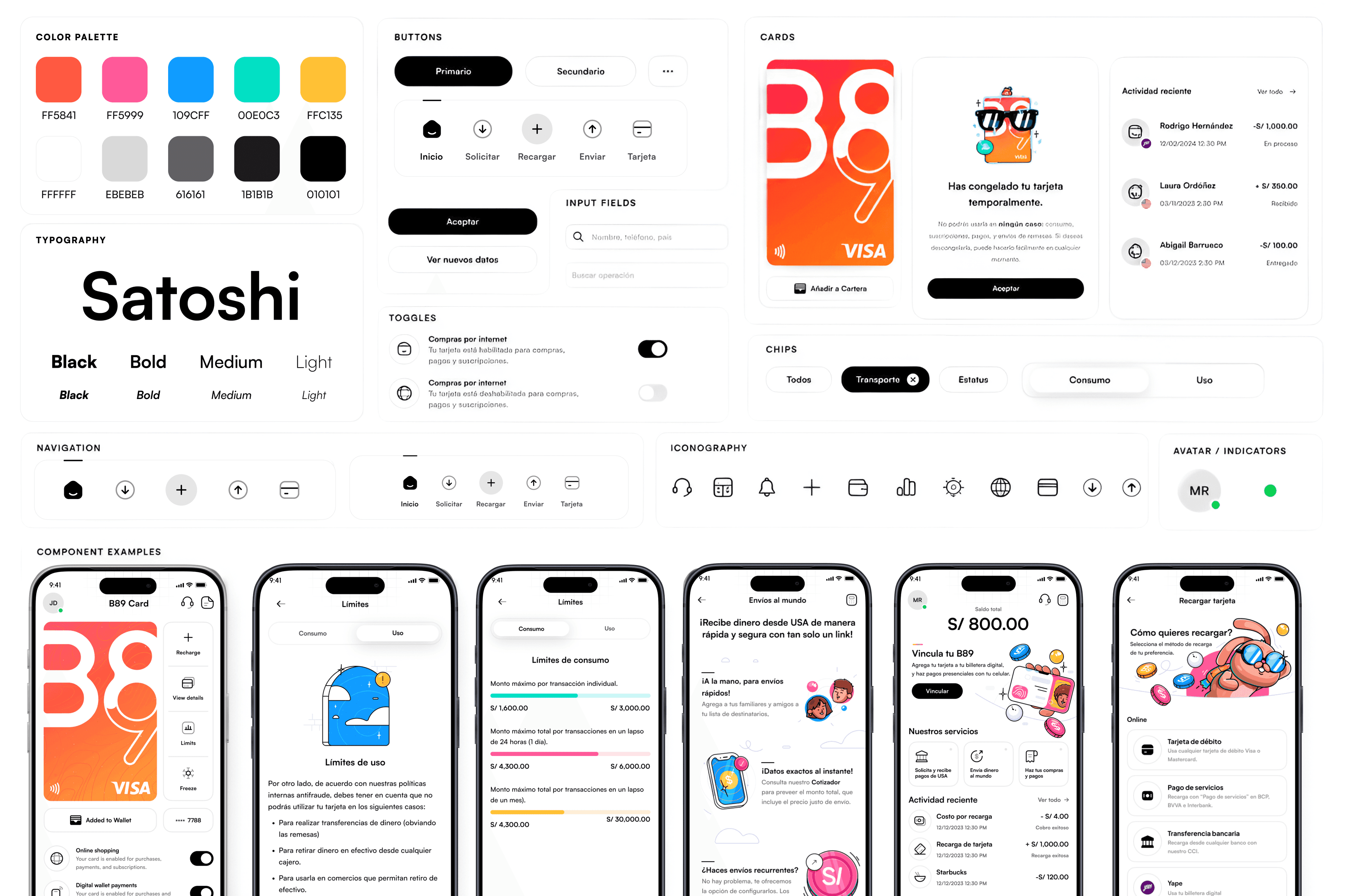 B89 design system components and tokens