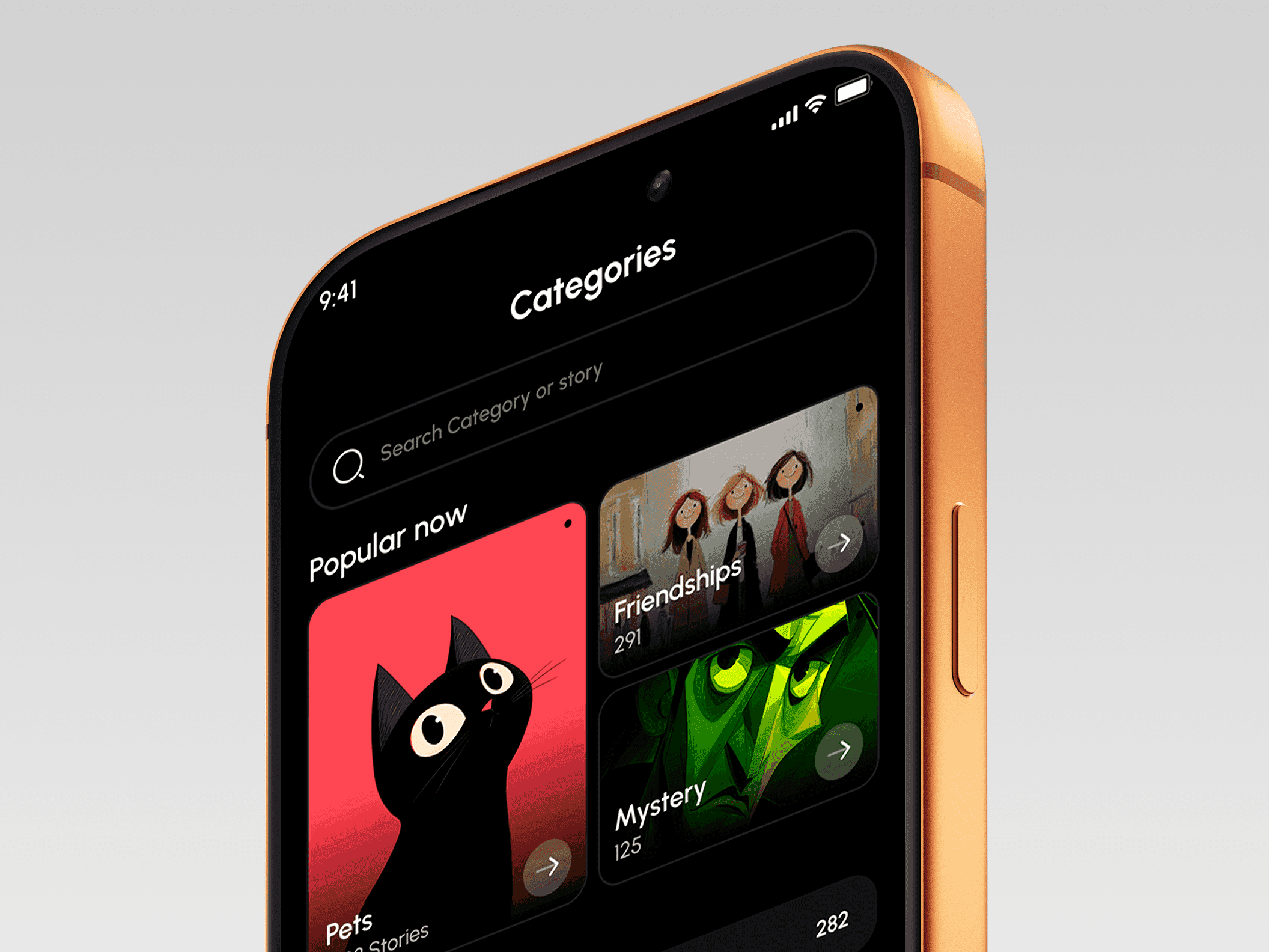 Lumi discovery experience, curated stories and categories